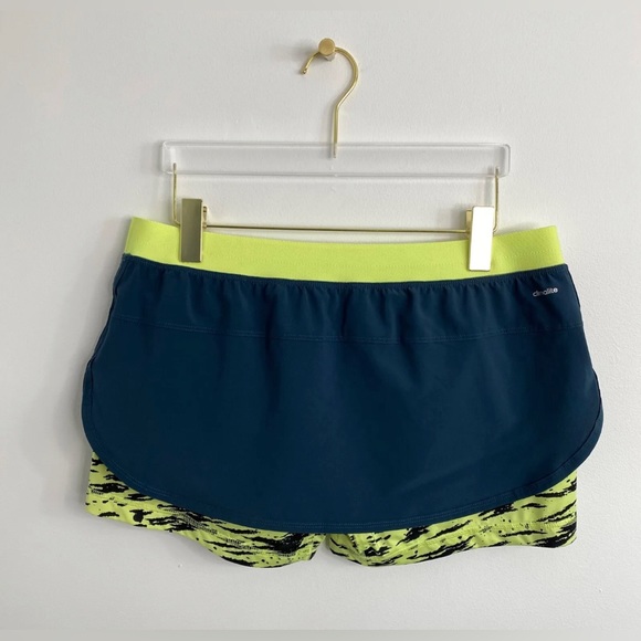 ADIDAS Climalite Teal & Lime Green Athletic Tennis Skort - Picture 5 of 6